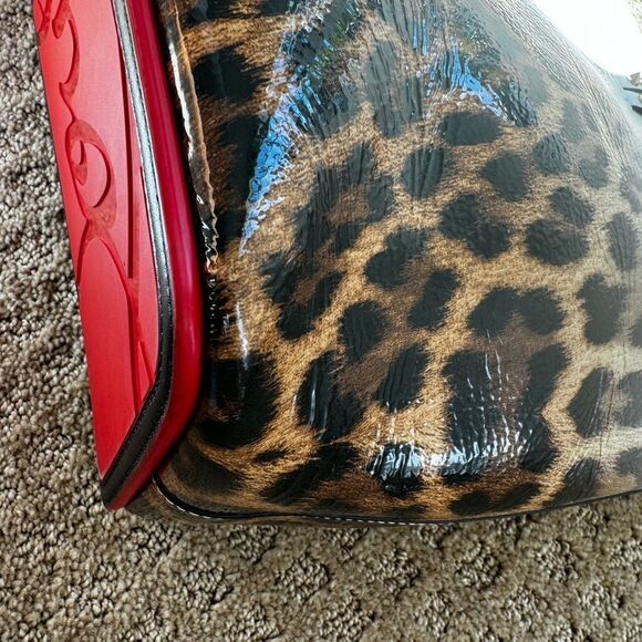 **RARE** AUTH CHRISTIAN LOUBOUTIN AMBRE LEOPARD TOTE BAG - Picture 7 of 15